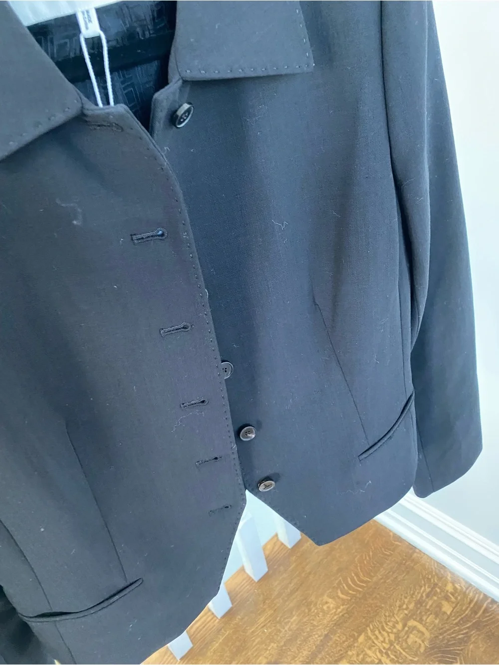 Lafayette 148 New York Black Fitted Button-Front Jacket